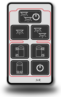 Multi-Color 7-Button Panel